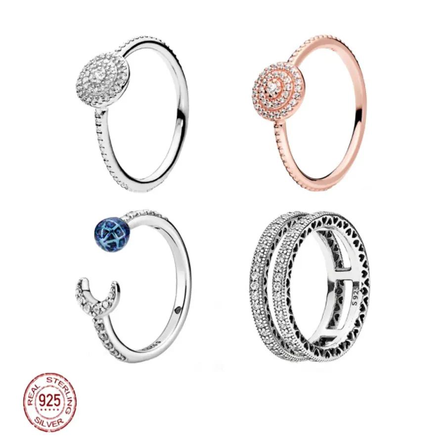 Factory Price Wholesale New arrival luxury high quality jewelry DIY charm rings 925 sterling silver jewelry