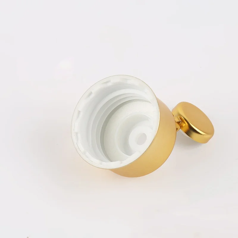 High quality 20mm 24/410 Golden Silver UV Plastic Cosmetic Packaging Screw Flip Top Cap For Shampoo Conditioner Bottle
