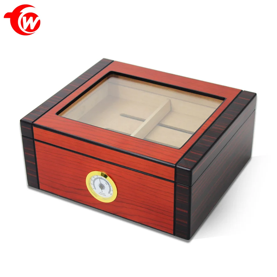 Wood Cigar Showcase Rack Display Humidors Luxury Large Capacity High Quality Humidifier Cigar Cabinet