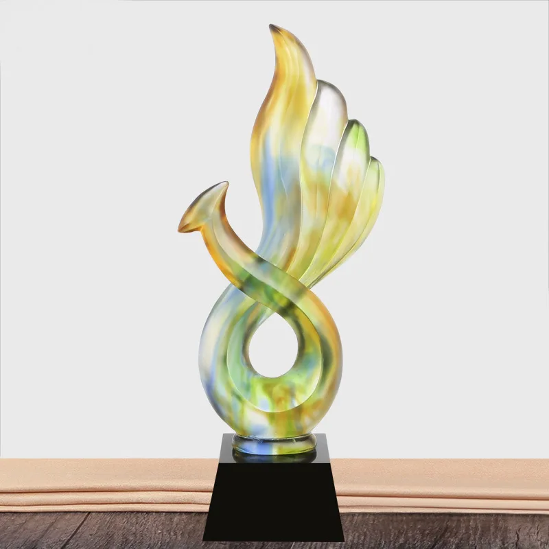 Высококачественные металлические призы из смолы Феникс стеклянные ремесла медаль из смолы трофей гравированный трофей