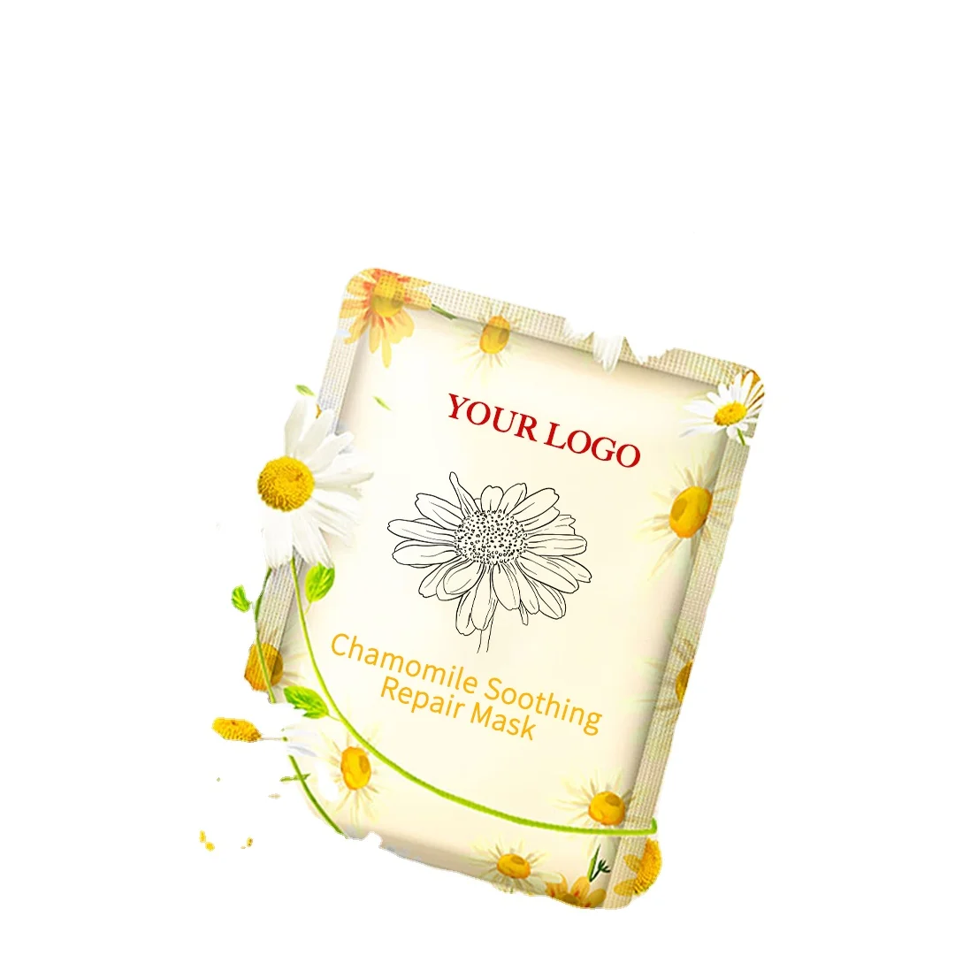 OEM ODM Wholesale Organic Plant Extract Soothing skin care Facial Mask Moisturizing Chamomile Face Mask Sheet