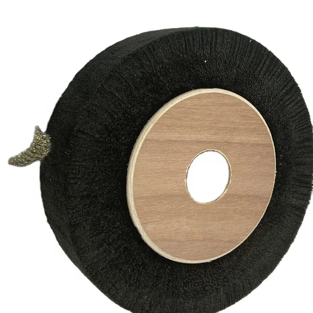 TBL320+ Felt Buff round wheel  for leather and shoe industry  giving smoother finishes to heels leather belts saddlery  pads