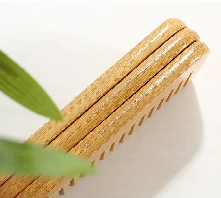 Bamboo Wide Toothed Comb Detangling Wood Comb Zero Waste Historical Hairdressing Eco Friendly Comb