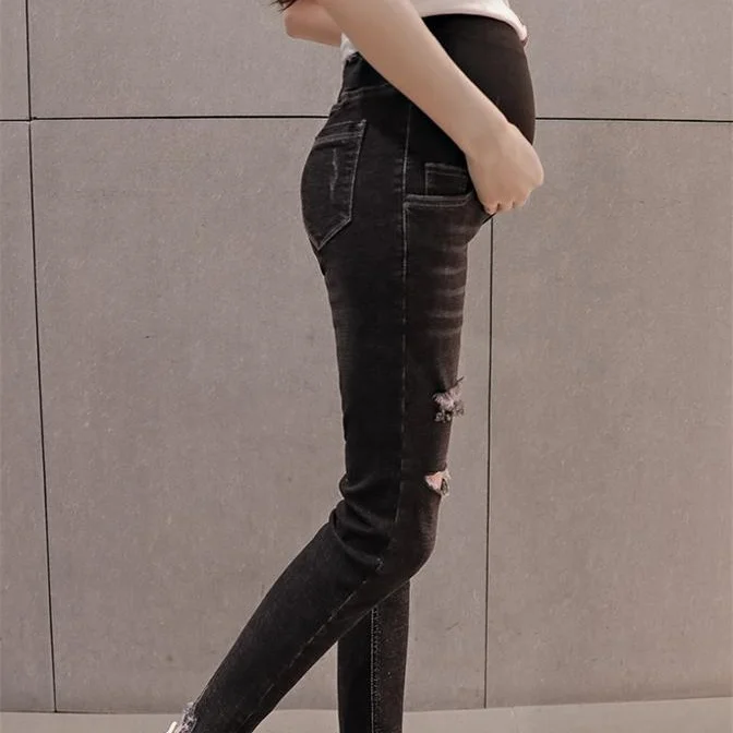 
2019 new pregnant women stomach lift pencil pants 