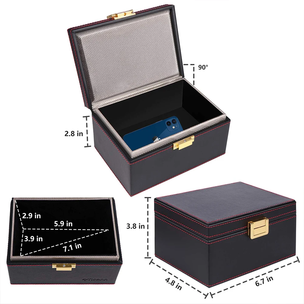 Коробка Faraday с сумочкой бесключевой доступ безопасный протектор для автомобильного ключа противокражная блокирующая клетка RFID