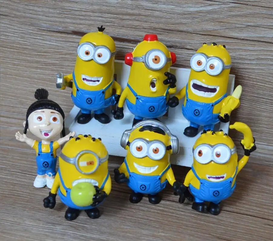 XUX Cartoon Yellow mini  Action Figures Toy Kids Gift Animation Derivatives Room Decoration Toys Wholesale