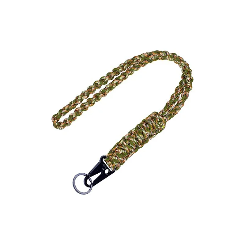 550 paracord  Key Chain Lanyard With Black HK clips snap hooks for camera lanyard