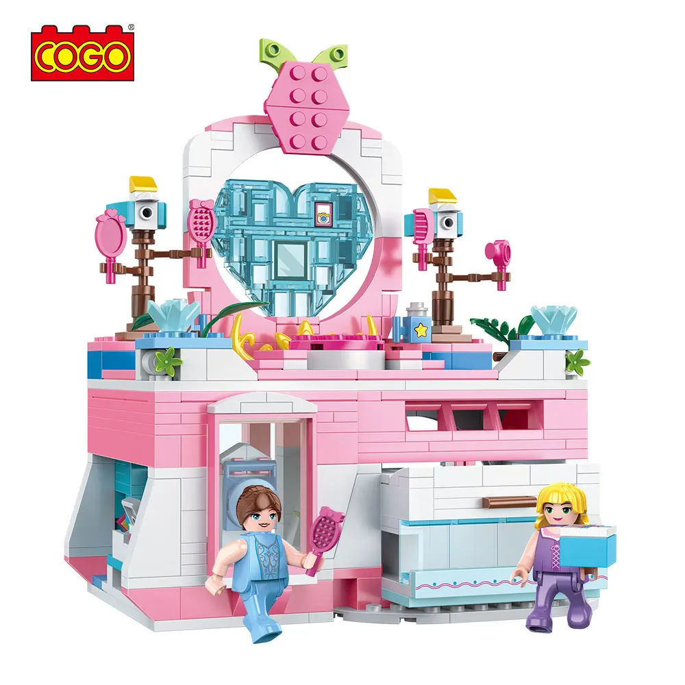 COGO Fashion Construction Girls Build Blocks Play Series Gift Bricks Building Blocks Toys