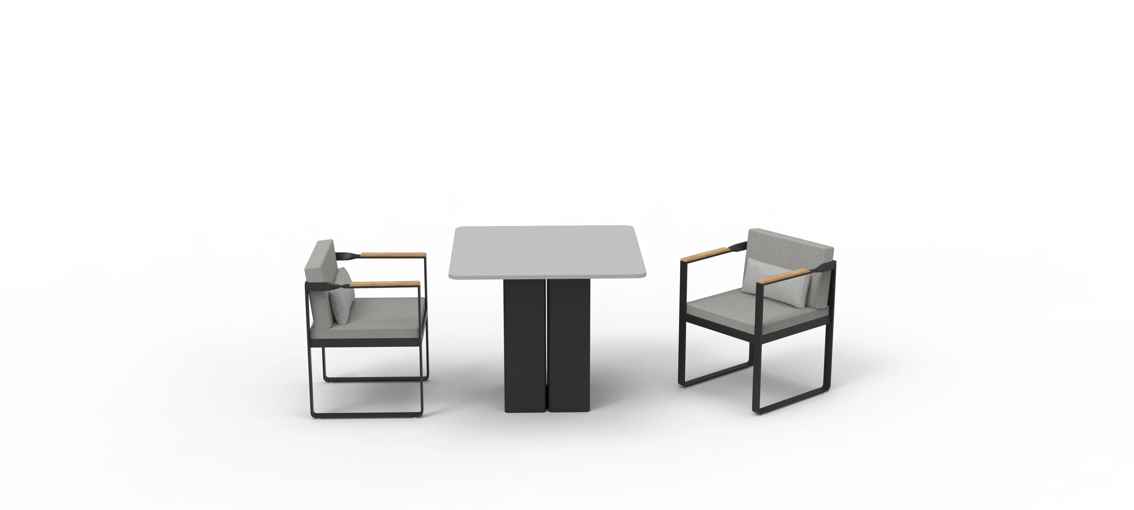 Outdoor Furniture Luxury Top Aluminum Teak Wood Garden Patio Beach Resort Villa Hotel Casino Cruise Dine Dining Chair