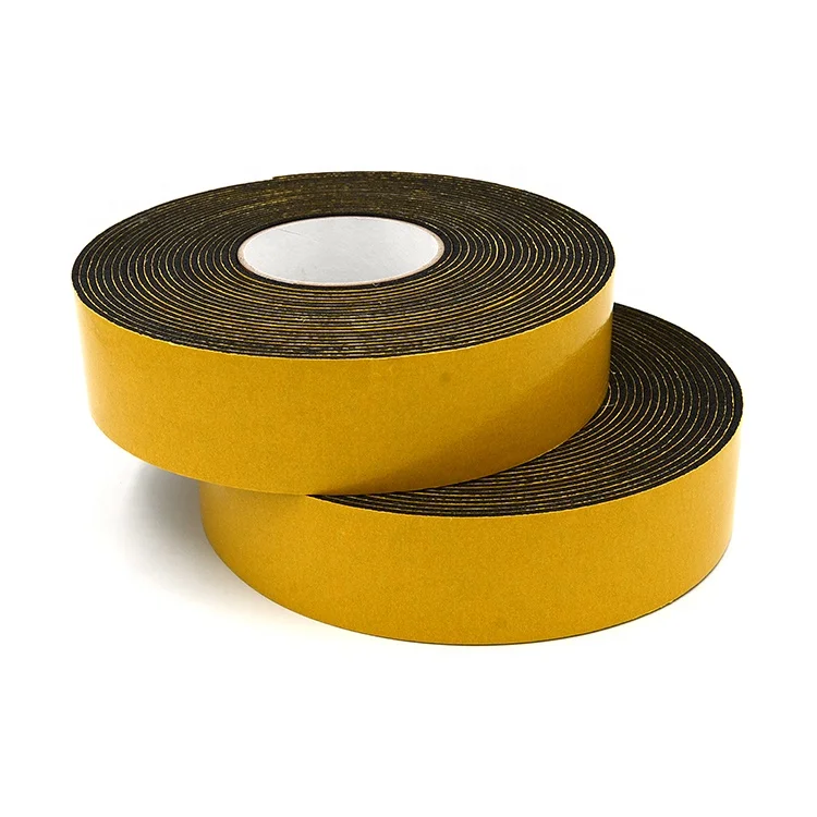 3mm thick single side nitrile pvc rubber window seal construction thermal foam insulation adhesive tape for repairing