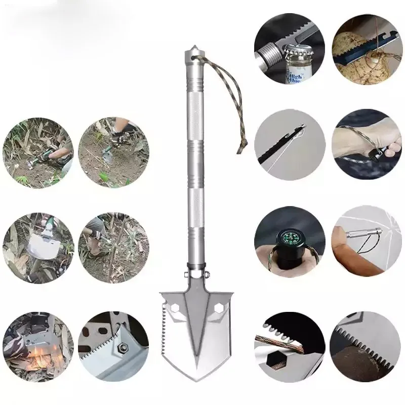 Beach Shovel Hand tool Garden Shovel Multifunctional Tool Garden Gear Camping Equipment Folding Shovel