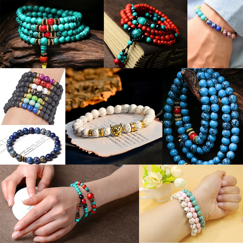 Бусины из натурального камня Howlite бирюза Jaspers свободные ракушки для изготовления ювелирных изделий аксессуары браслетов и ожерелий