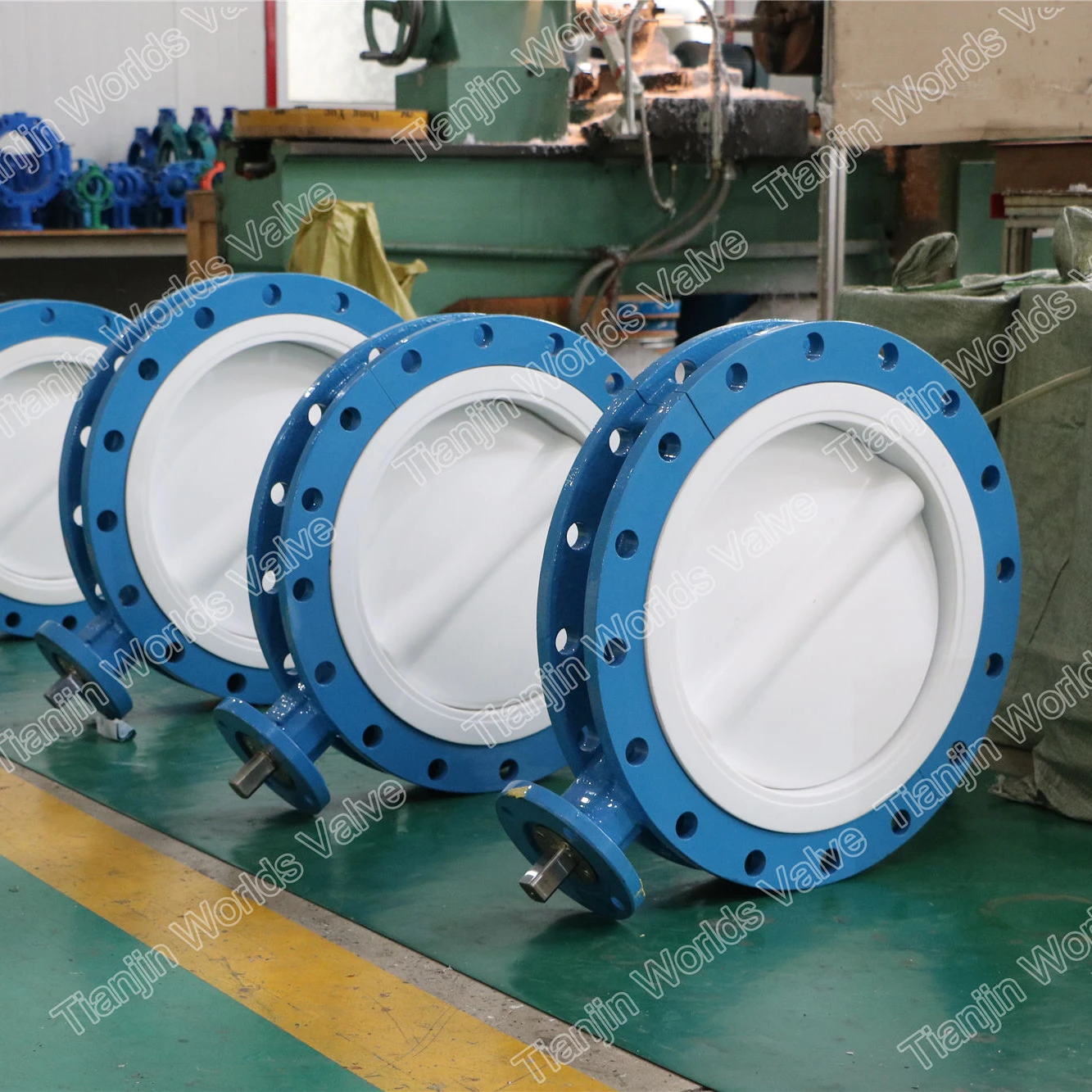 Fully ptfe pfa lining concentric lugged type butterfly valve