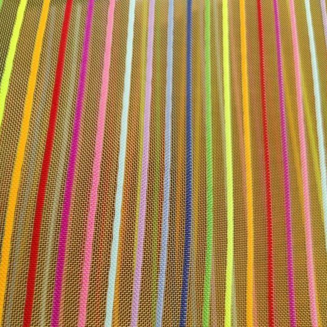Nylon ten-color straight striped mesh,shoe material,bag fabric