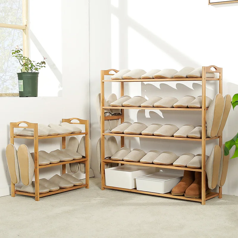 SITU 4-Tier Storage Shelf Organizer Shoe Rack Modern Holder Shelf Stand Bamboo Storage Organizer Wooden Shoes Rack