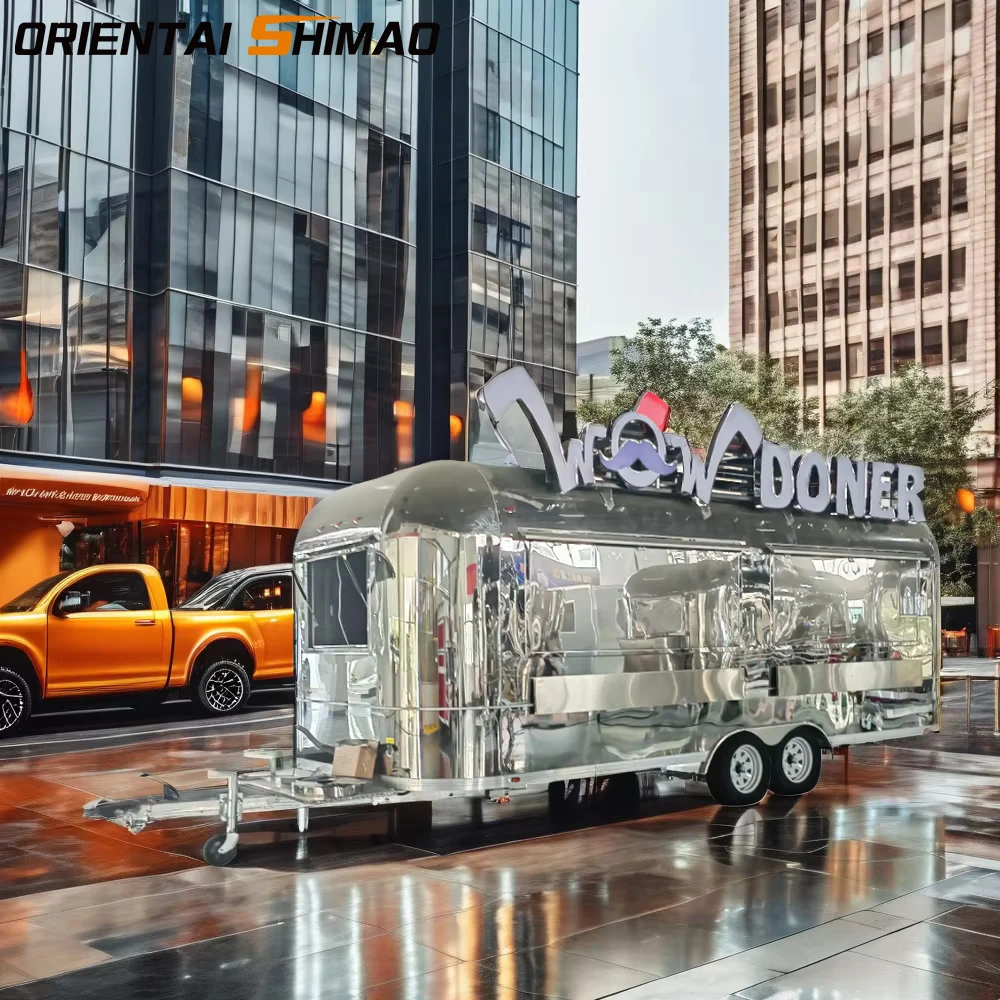 us Standard equipped pizza coffee street vending carts mobile food trailer fast food truck