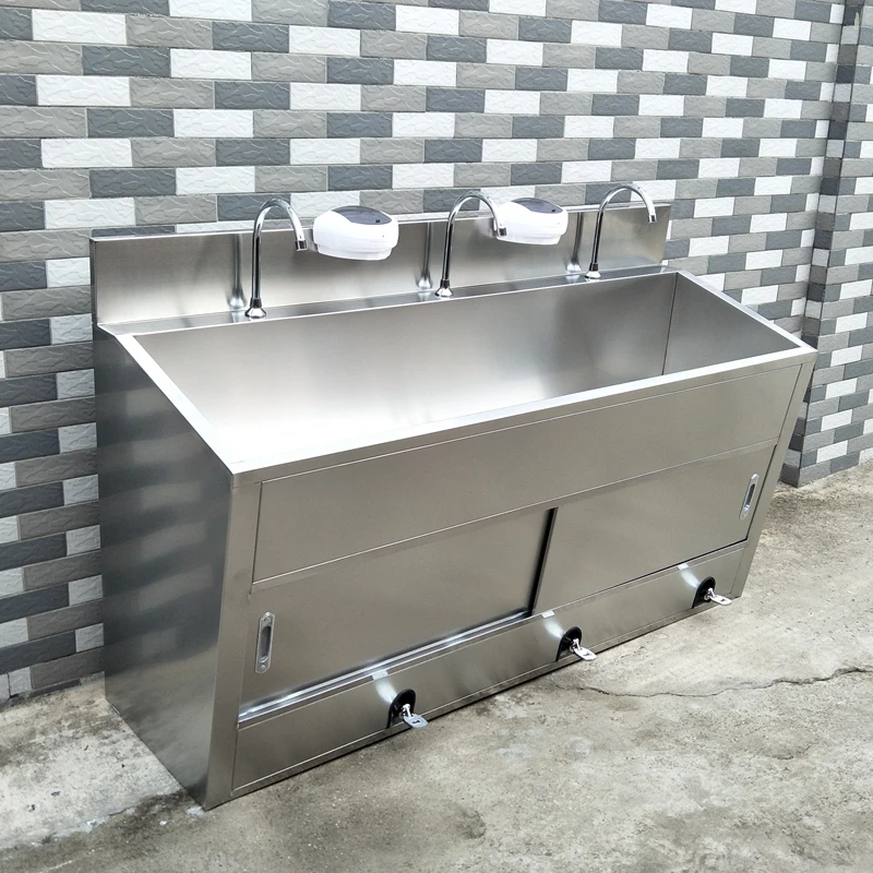 Medical Scrub Sink With Automatic Soap Dispenser 304 stainless steel surgical wash basins sinks