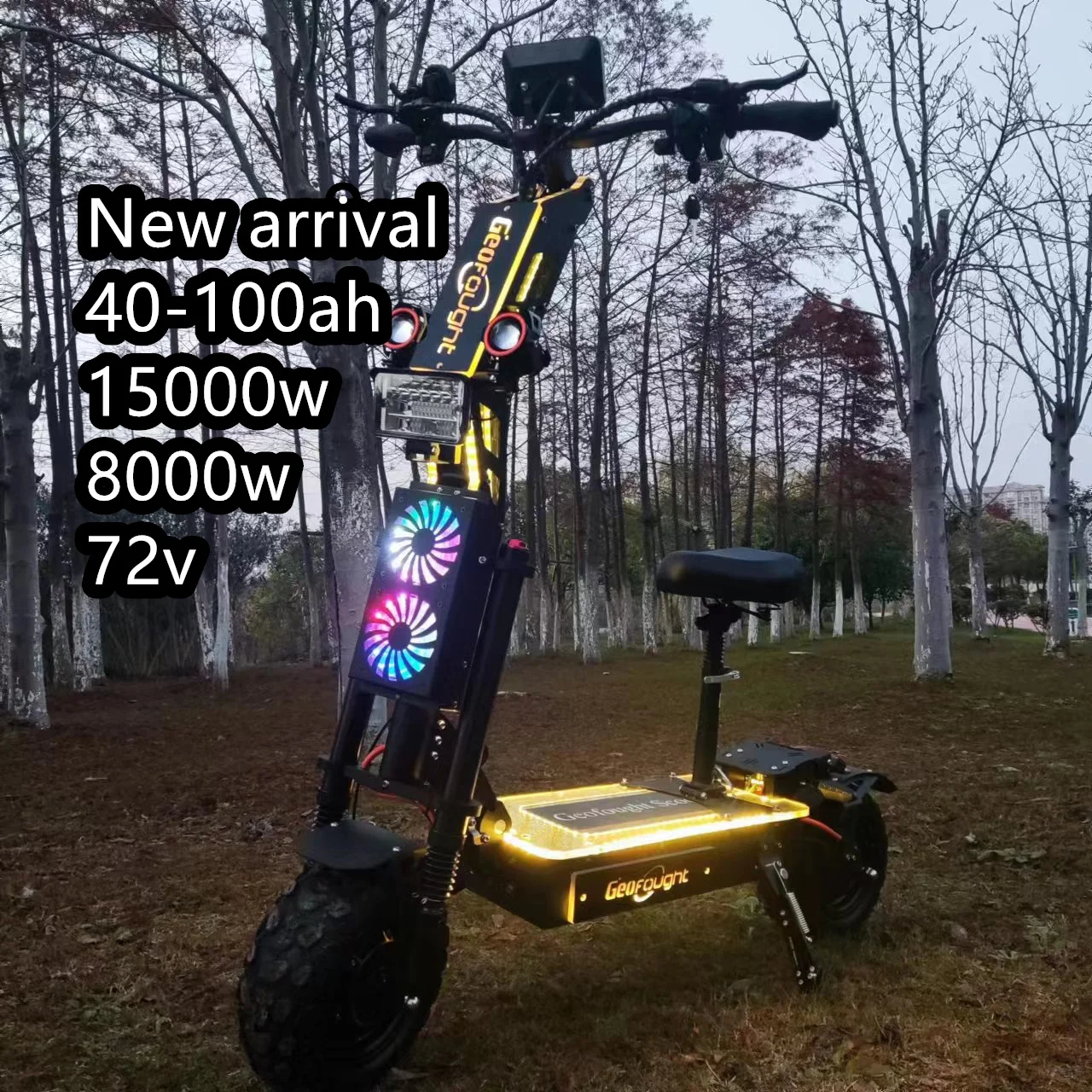 Geofought Fast G14 взрослый складной электрический скутер 7000 Вт 8000 10000 100ah 14 дюймов 72 В 84 внедорожные шины для электронных скутеров