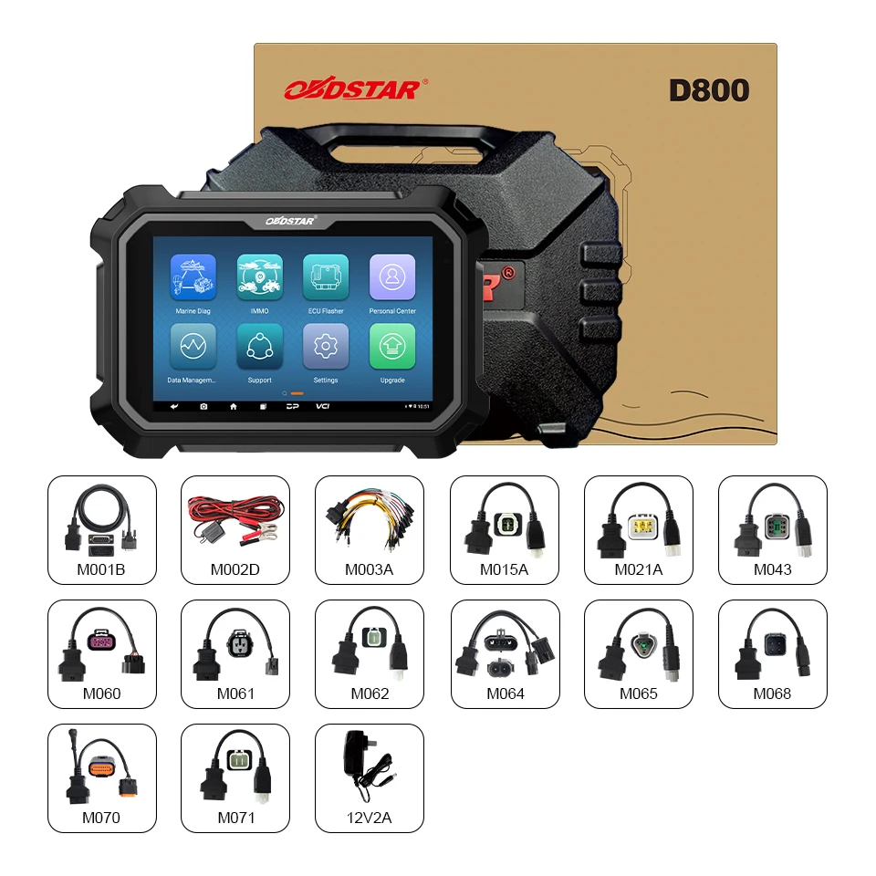 OBDSTAR D800 A + B морской дизельный Электрический реактивный двигатель лодочный диагностический инструмент для подвесной гидромотора японский программатор ключей