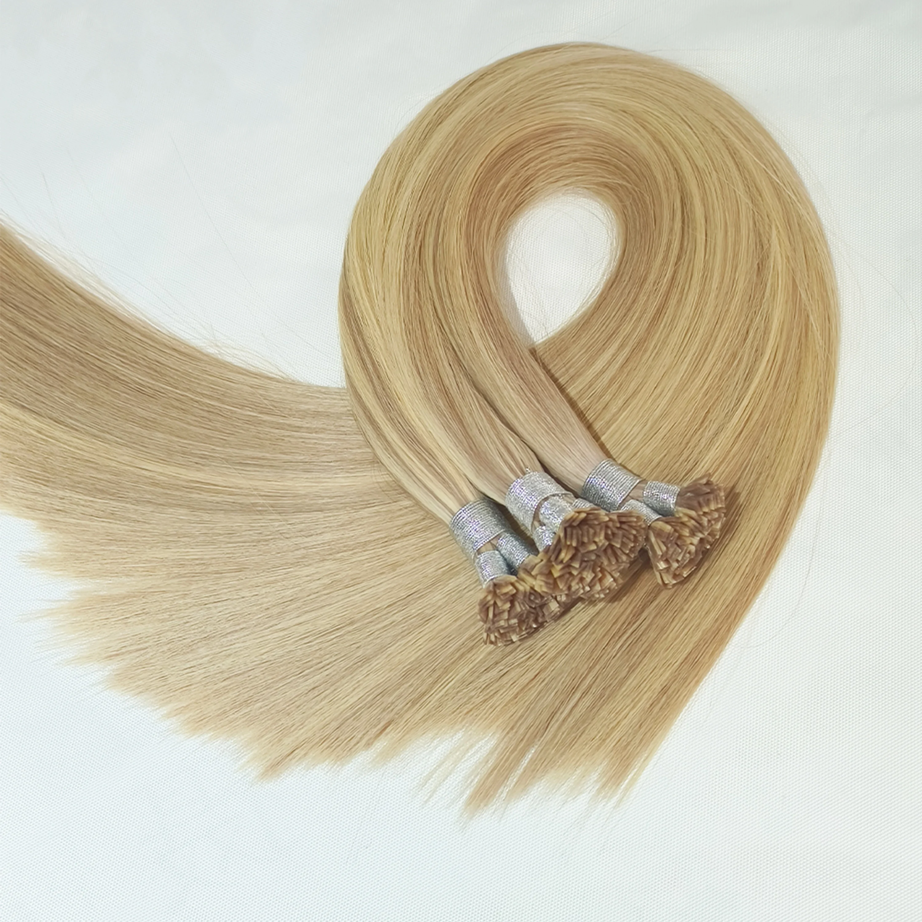 Russian Double Drawn 100% Remy Keratin Hair Extensions Mini Flat Tip Blonde Mini Flat Tip Human Hair Extension