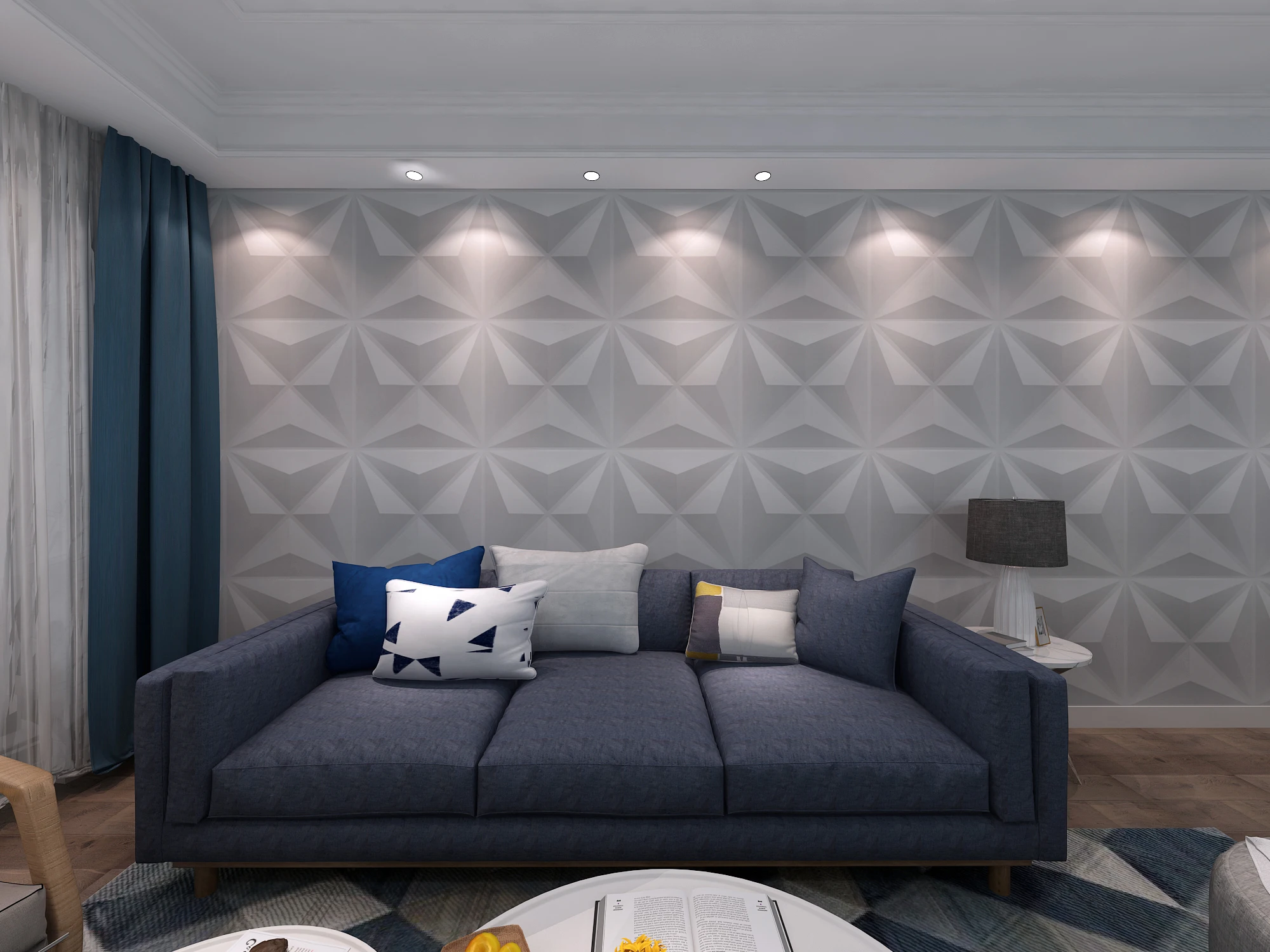 PVC colorful plastic ceiling tiles 3d wall paper panel durable wall art decor panel