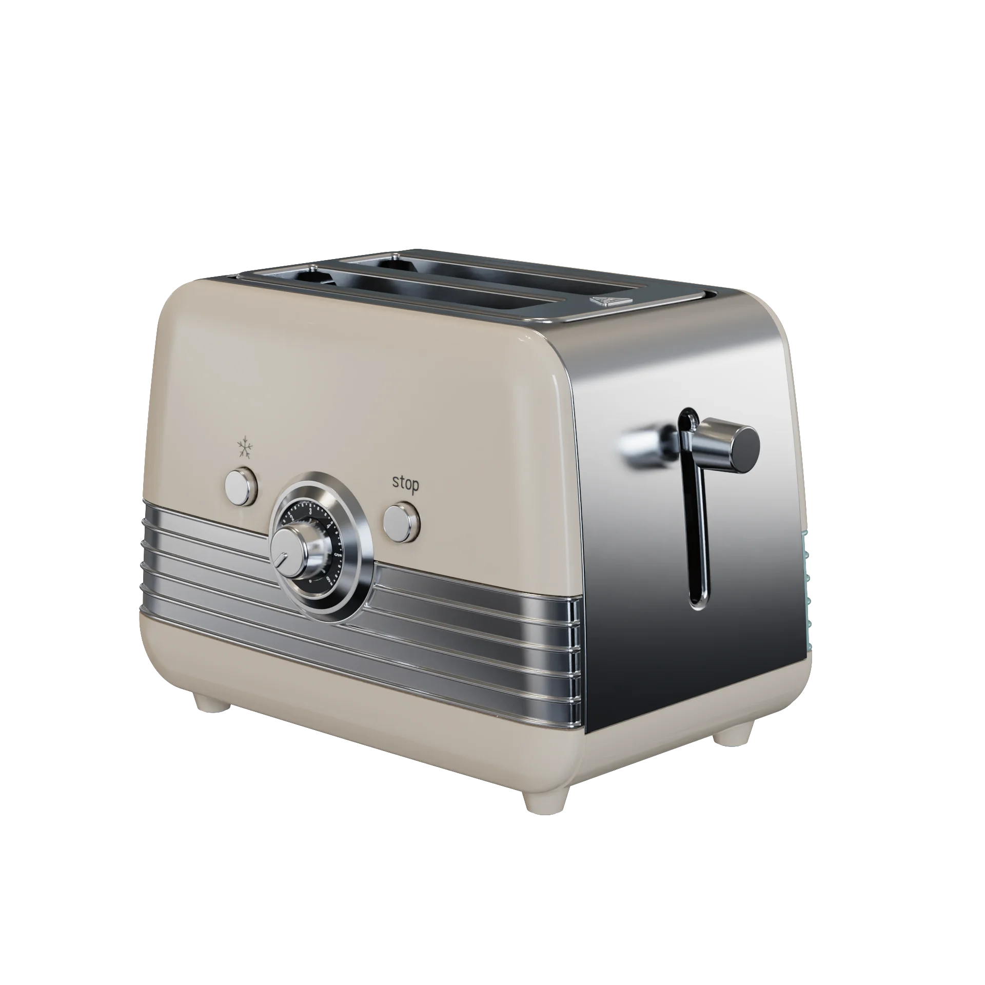 2-Slice Retro Style Manual Bread Toaster with Quick & Easy Breakfast Toasting Stainless Steel Housing-for Home Hotel Kitchen Use