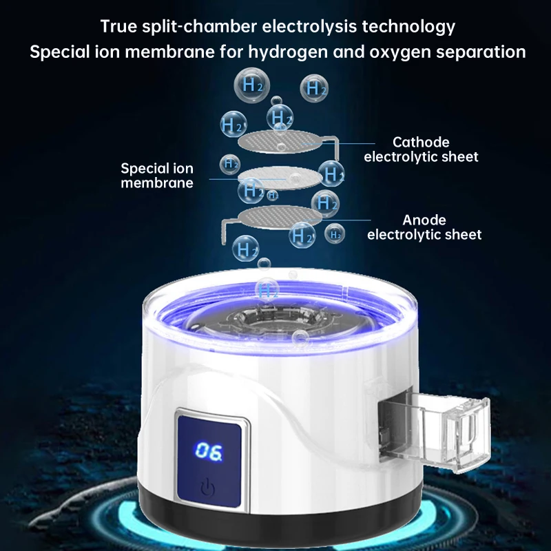 Household large capacity 1L hydrogen rich electrolysis water machine glass bottle electrolysis machine heat-resistant kettle
