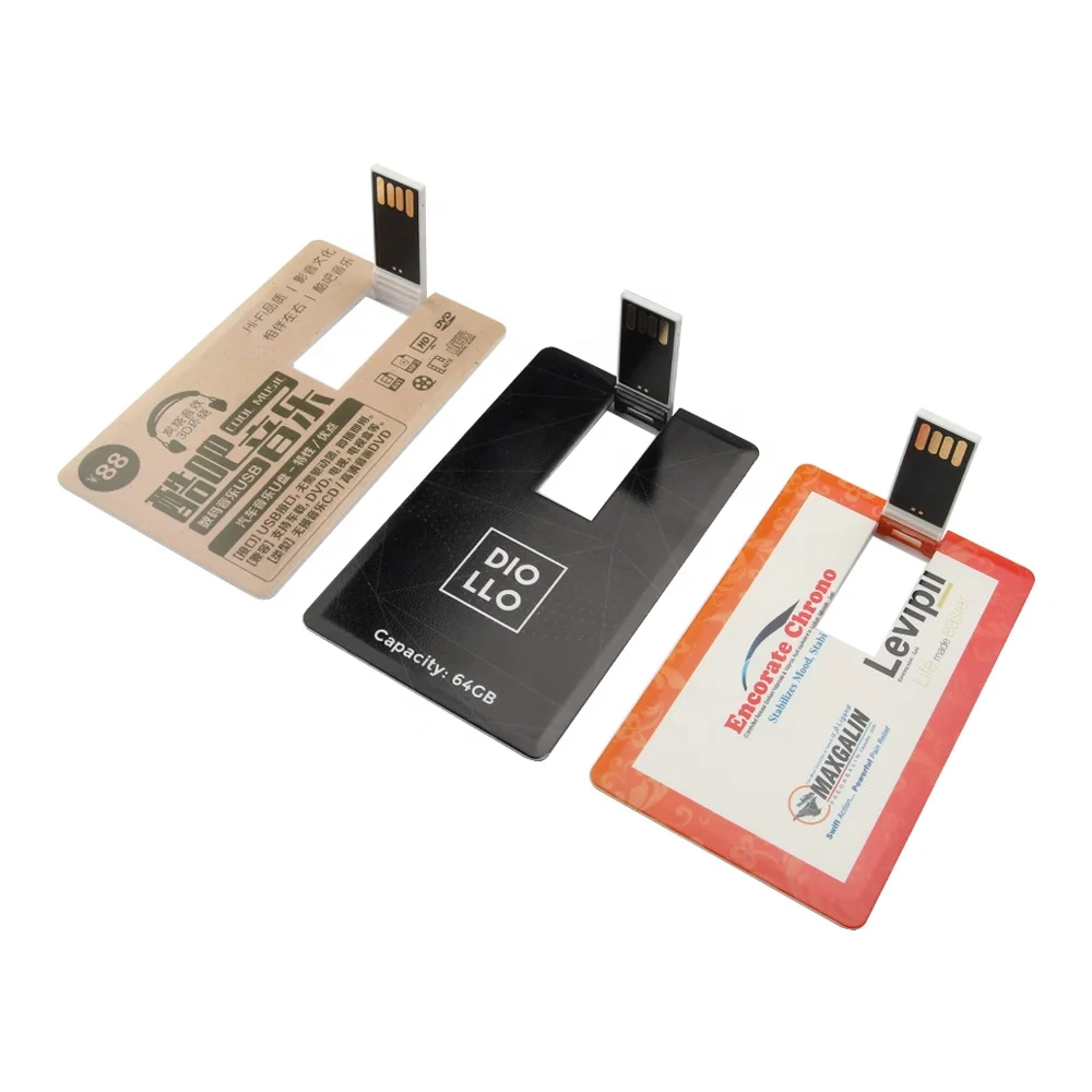 Customised greeting 2.0 promotion gift mini slim model 1gb white flit memory flash credit card usb type pen drives 32gb