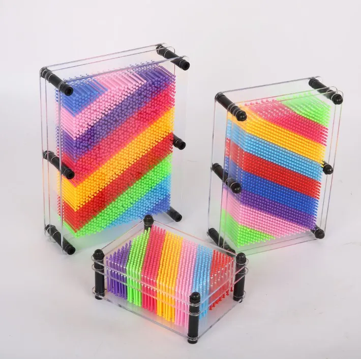 kids toys 2024 Creative 3D hand painting hand model 3D tcube needle carving  Enlightenment toy Pin Art Board Pin Art Toy