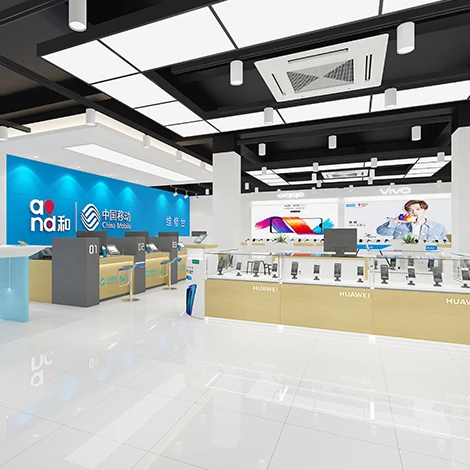 Full of Technology and Fashion phone and electronics chain store interior design free 3D interior design for chain store