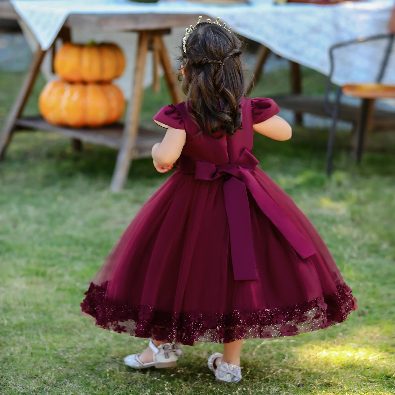 Latest Toddler Girls Party Wear Dresses Small Baby Sequins Frock Kids Spring Birthday Dress