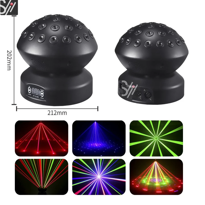 37 Eyes RGB Full color Laser Light DMX512 Stage Light for Home Party Dance Moving Head Projector