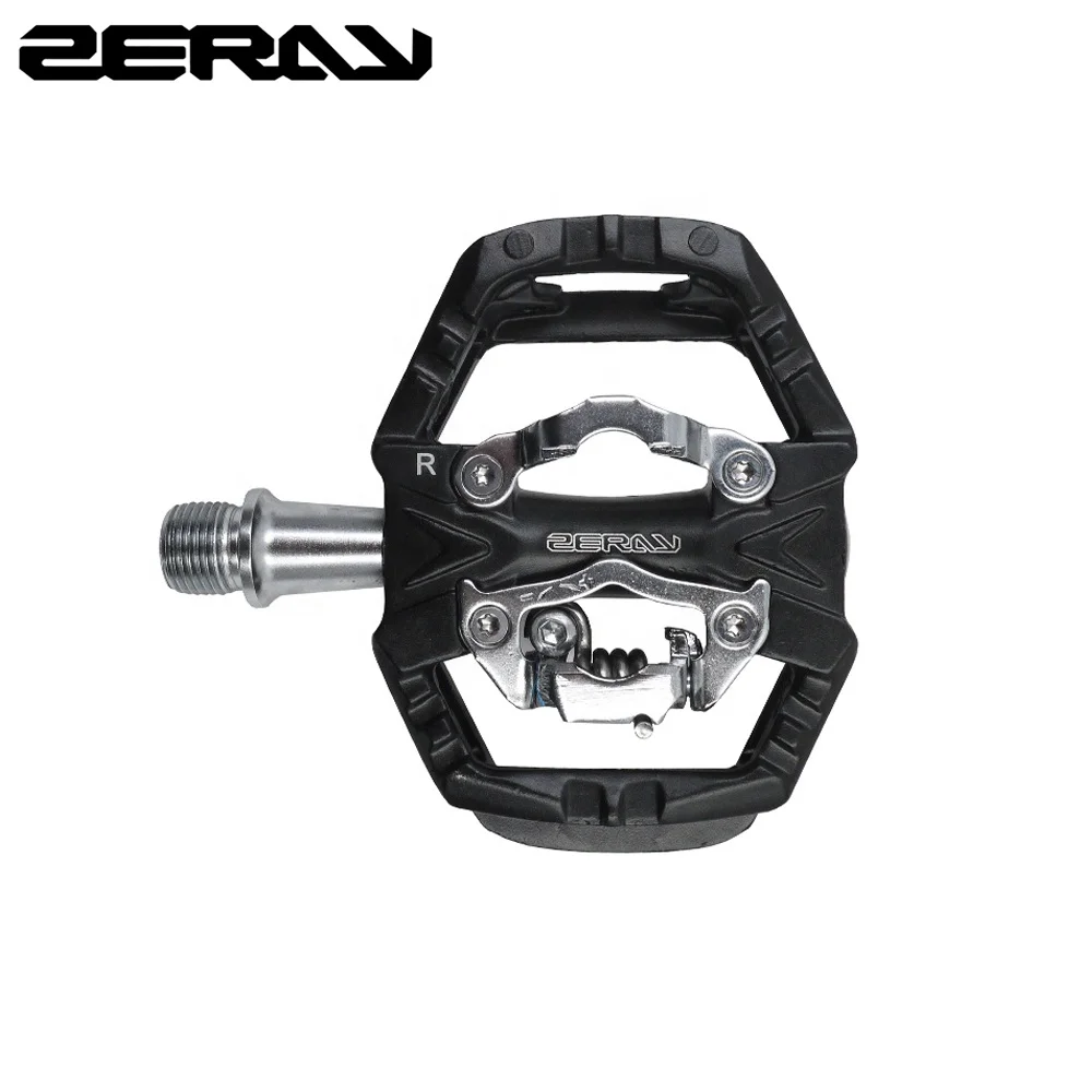 
MTB Bike Pedals Aluminum Alloy SPD Pedals with Cleats Clips Locking Pedal Reflective Bicycle Parts ZERAY ZP-109S 