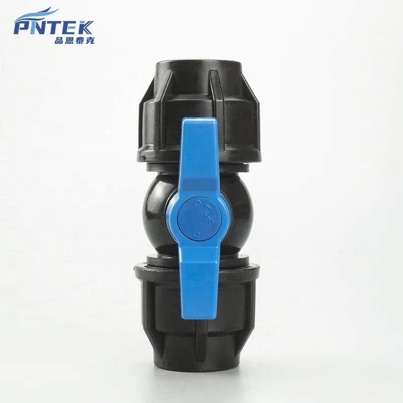 PNETK PN16 Double Union PP компрессионный шаровой клапан и фитинги для орошения аквакультуры