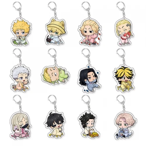 Anime Keychain Tokyo Revengers Cute Doll Pendent Key Chain Accessories Toy Gift