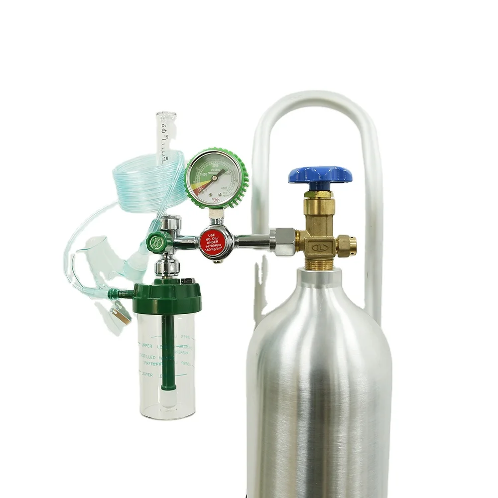 Factory Direct-Sale High Pressure 250bar Medical Oxygen Cylinder Alloy 6061 Portable Medical Oxygen Gas Cylinder