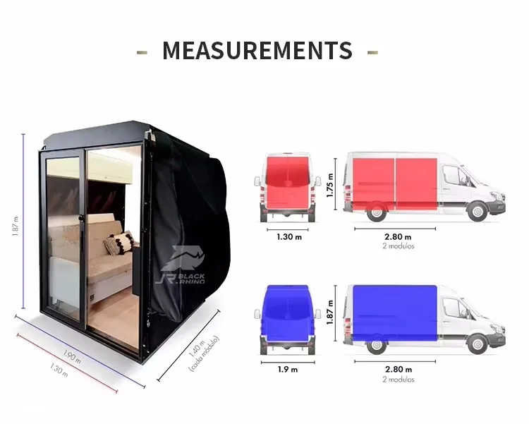 Van Box Camper Pop Up Conversion Kits Off Road Camper Trailer Rv Motorhome 4X4 Interior Space Renovation New Product