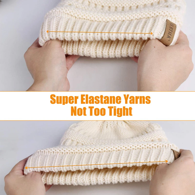 Knit Hats Velvet Warm Thicken Winter Hat for women Cotton Beanie Caps Fall Winter Warm Knitted Hats