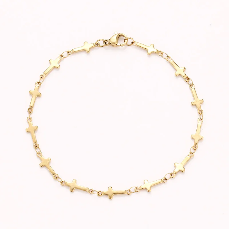 Cross Classic Bracelet Christian Religion Jewelry Stainless Steel Bracelet