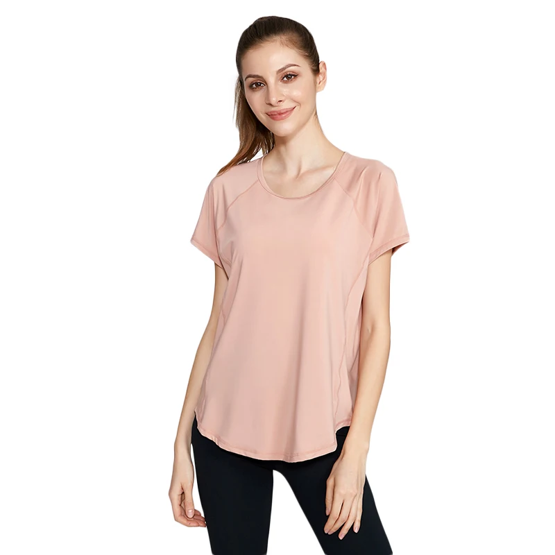 OEM/ODM 55% hemp 45%organic cotton t shirts wholesale Rustic color Women hemp clothing Short Sleeve Shirts