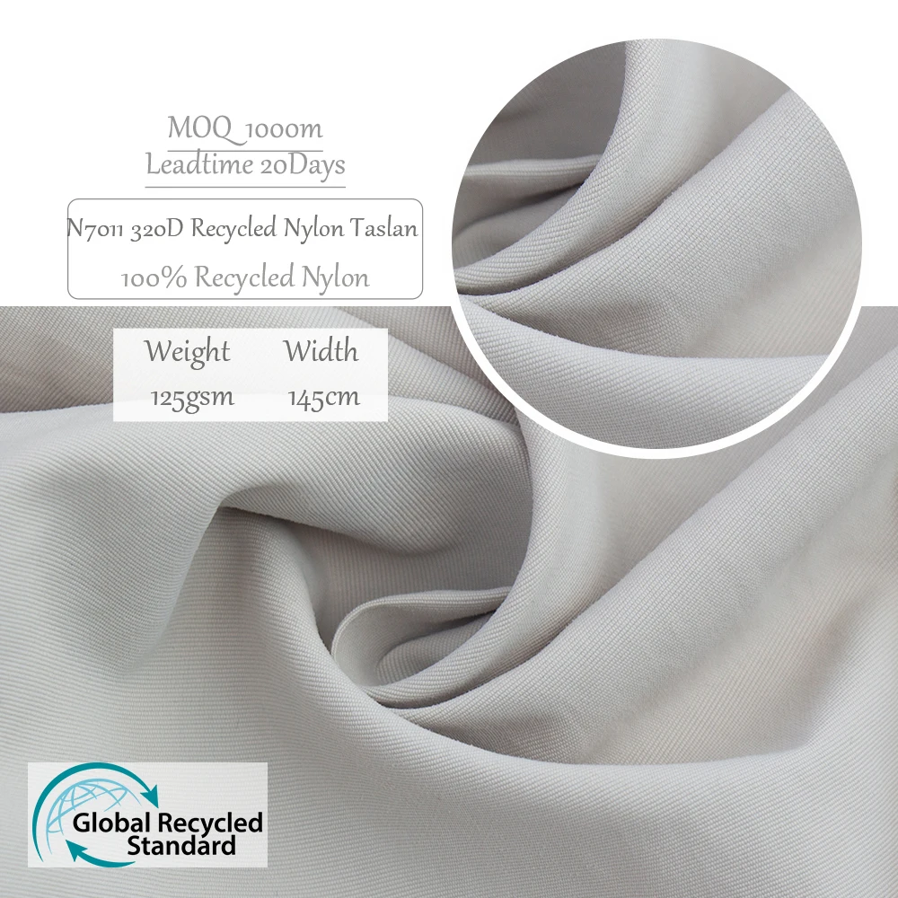 N7011 320D Recycled Nylon Taslan Eco-friendly Recycled Fabric for Pants & Shorts