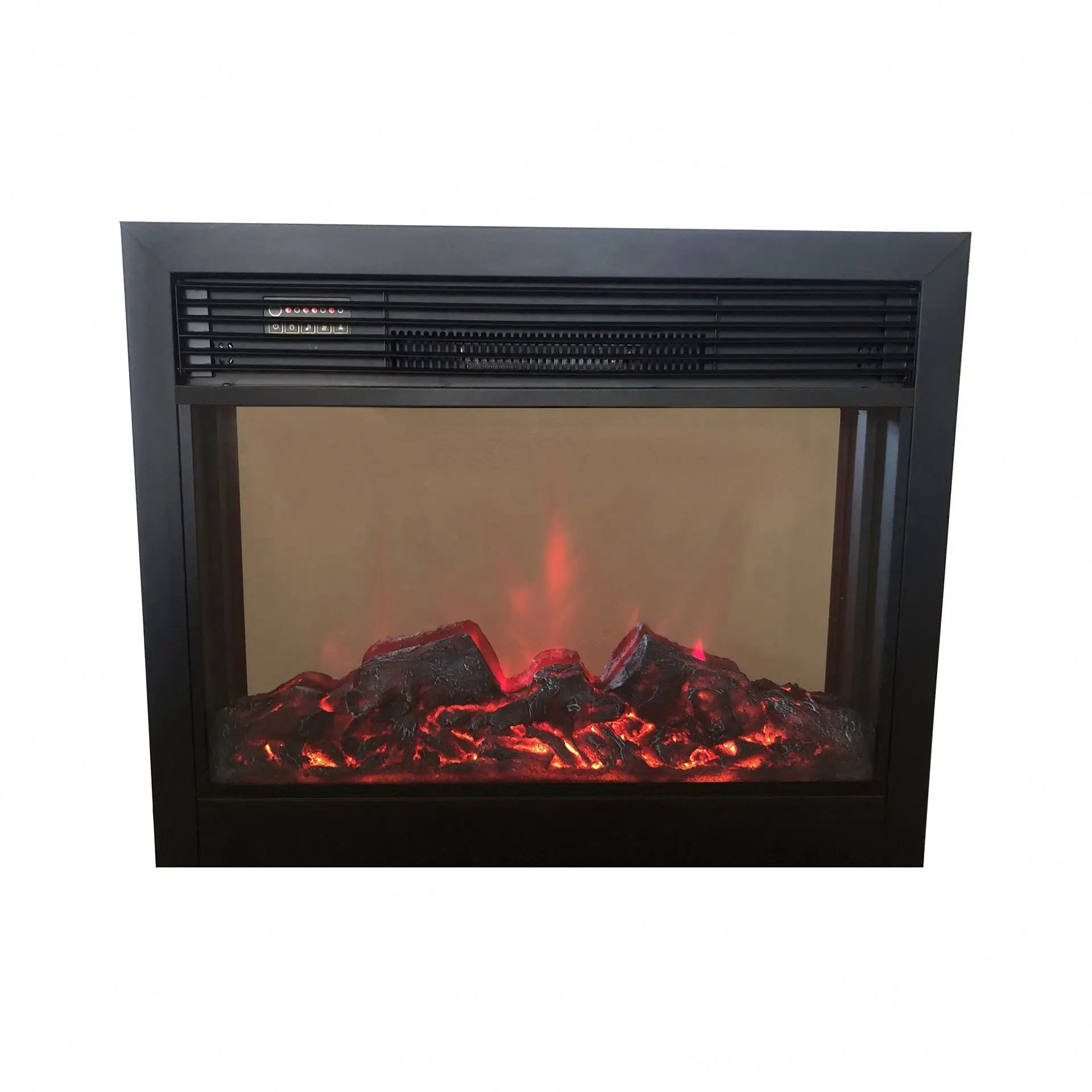 28 Inch Electric Fireplace Insert Electric Fire Firebox Remote Control Included Built-In Firebox Black Trim