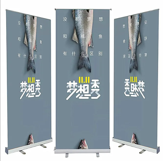 Portable Retractable Plastic Roll Up Banner Stand