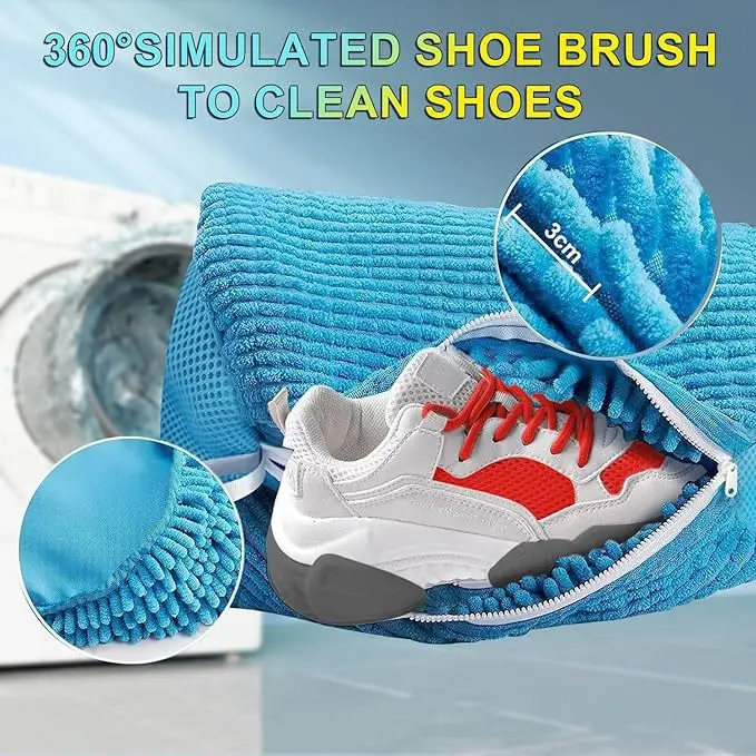 Shoes Laundry Bag Wash Bag For Washing Machine Premium Zipper Durable Plush Laundry Bag Adjustable Shoe Trees For Shoes Sneakers