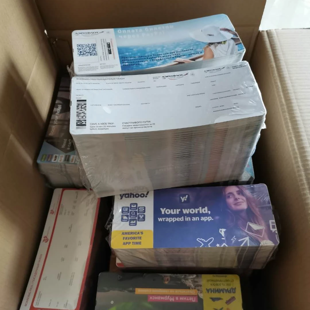 High Quality 170gsm thermal cardboard Boarding Pass airline Ticket