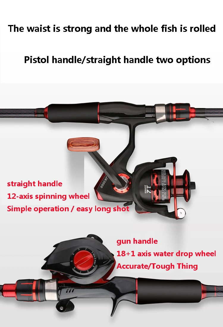 Carbon M Adjustment Light Hard Gun Handle Straight Handle Spinning Rod Fishing Rods China