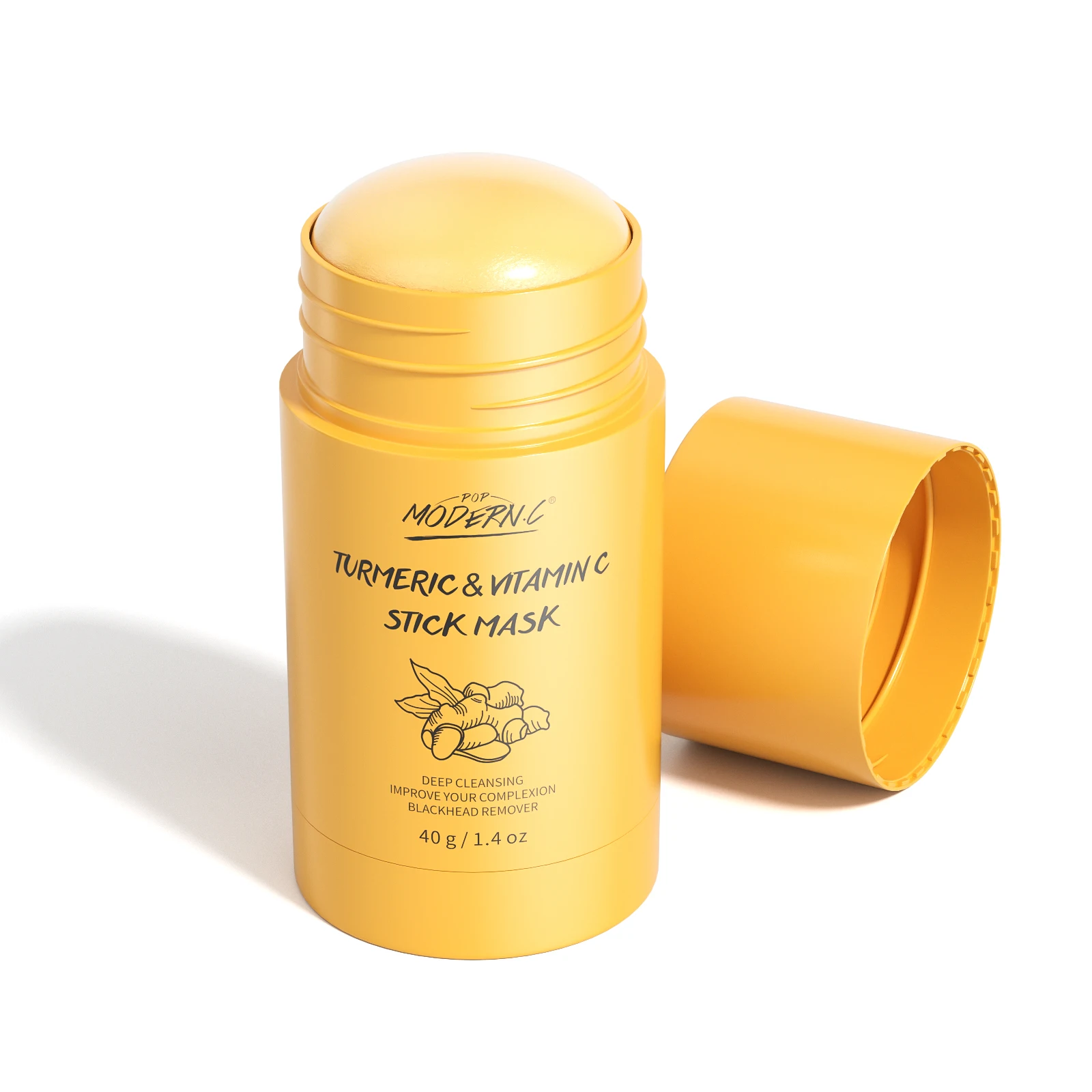 Organic vitamin C clay blackhead cleaning and healing mud deep cleaning turmeric clay stick