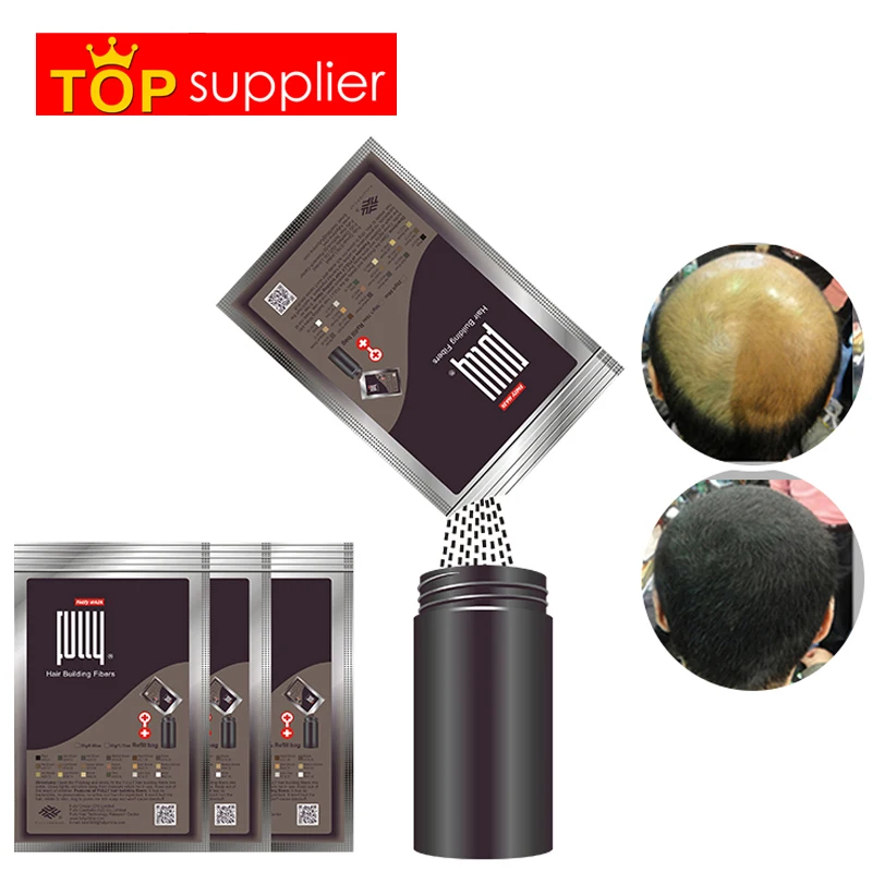 Fully Hair Building Fibers Human Hair Wig for Sale