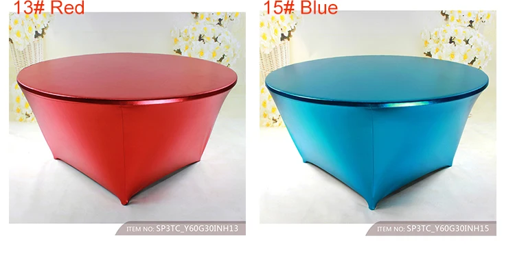 
5ft Golden Metallic Spandex Table Covers Table Cloth 