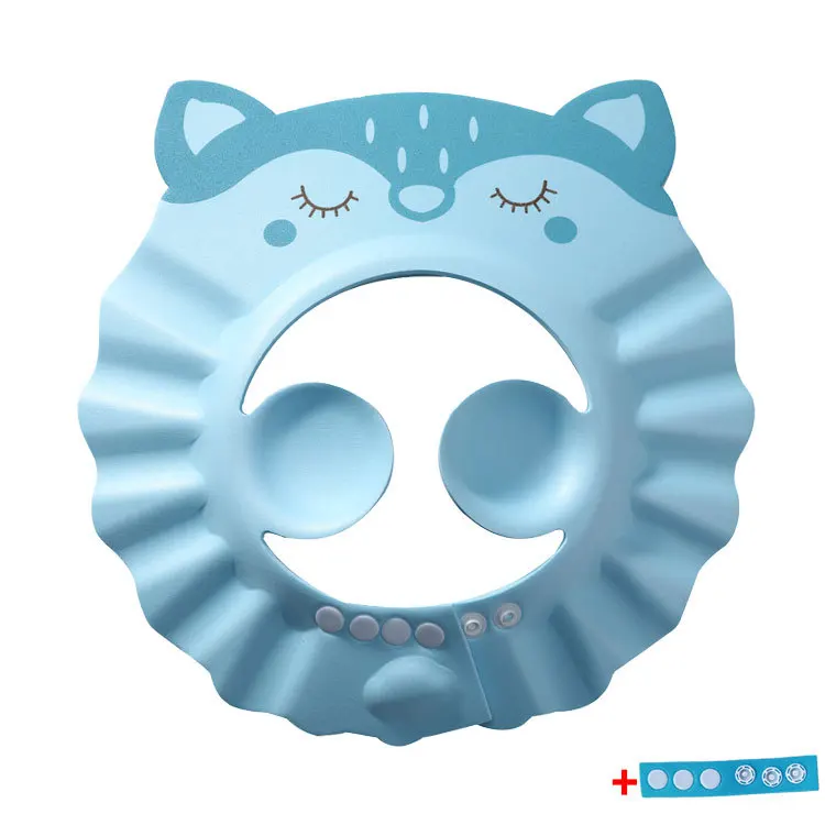 2021 hot sale wholesale EVA Baby shampoo cap waterproof ear protectors bathing  hats for children